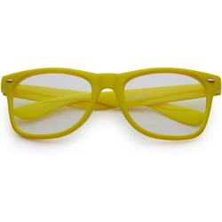 Nerdbril met heldere glazen | geel
